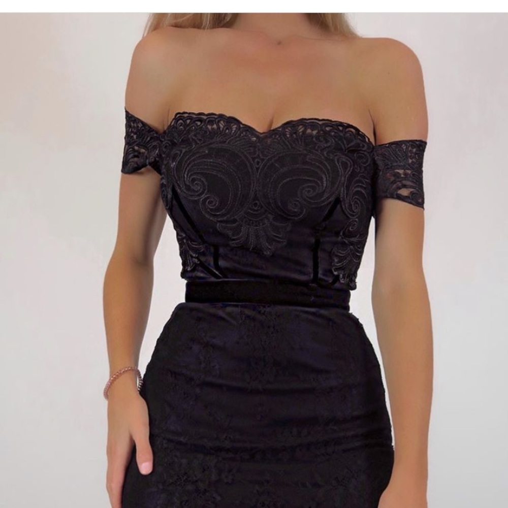 Little Black Embroidered Dress